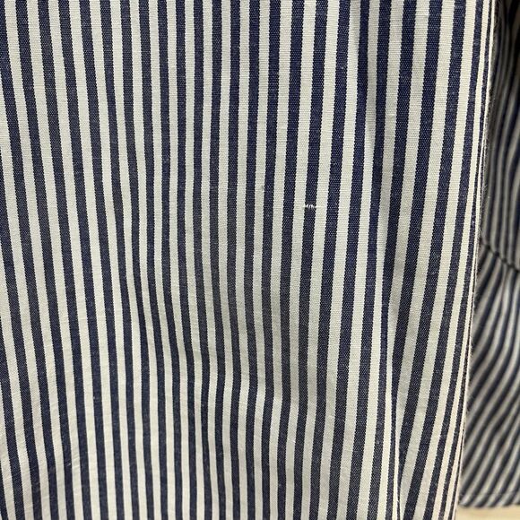 For Cynthia Women Striped Collared Tunic Top Pockets Bell Sleeve 3X Plus - Picture 6 of 7